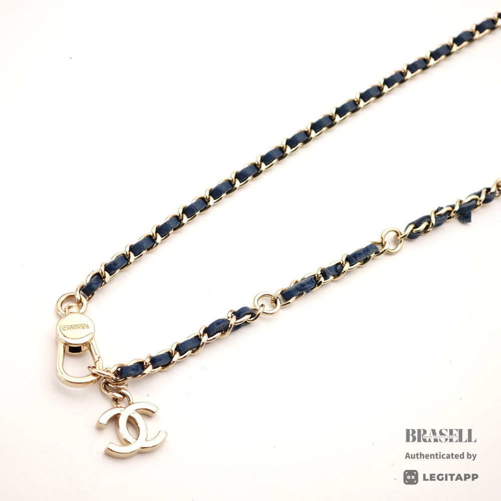 CHANEL Matelasse Denim Print Fringe Pouch Shoulder Women's【ImportFeeFREE】