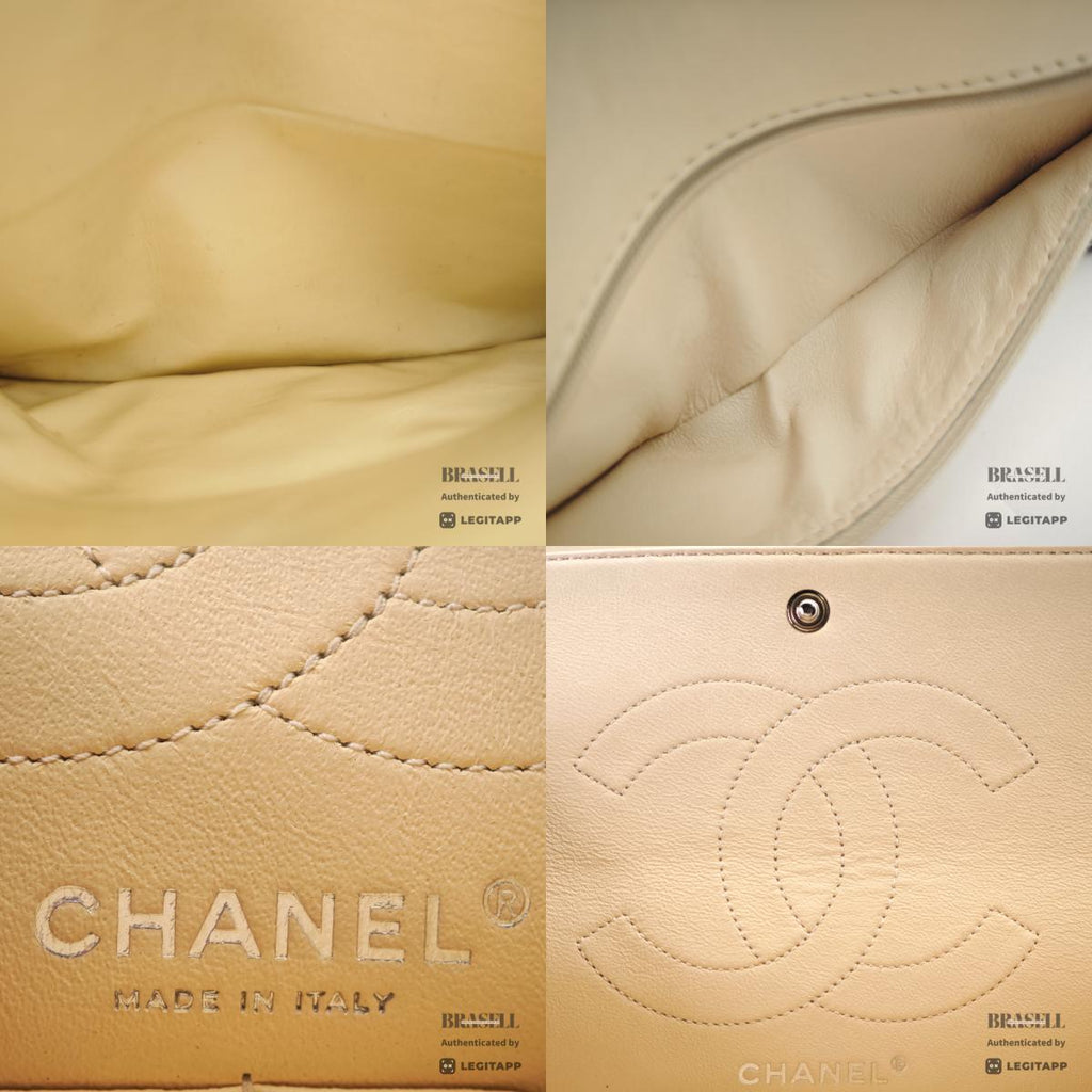 CHANEL 2.55 Matelasse Leather White Chain Shoulder Bag 【ImportFeeFREE】
