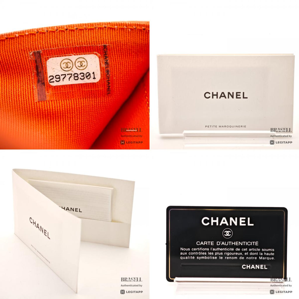 CHANEL Matelasse CC Logo Lambskin Orange Mini Wallet 【ImportFeeFREE】