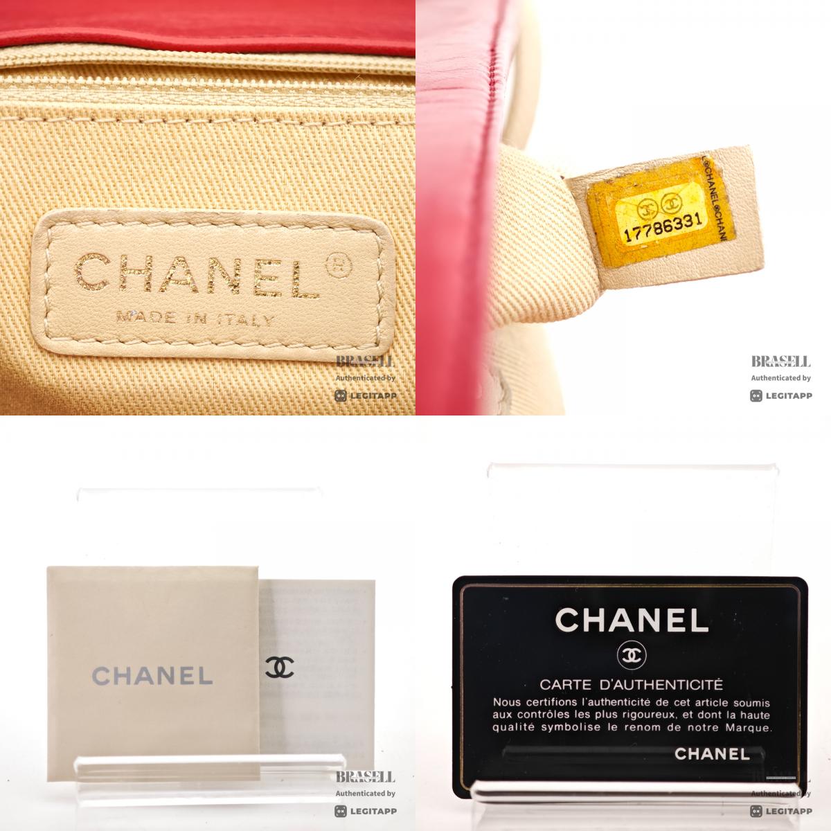 CHANEL Boy CHANEL Leather Red Chain Shoulder Bag Women's 【ImportFeeFREE】