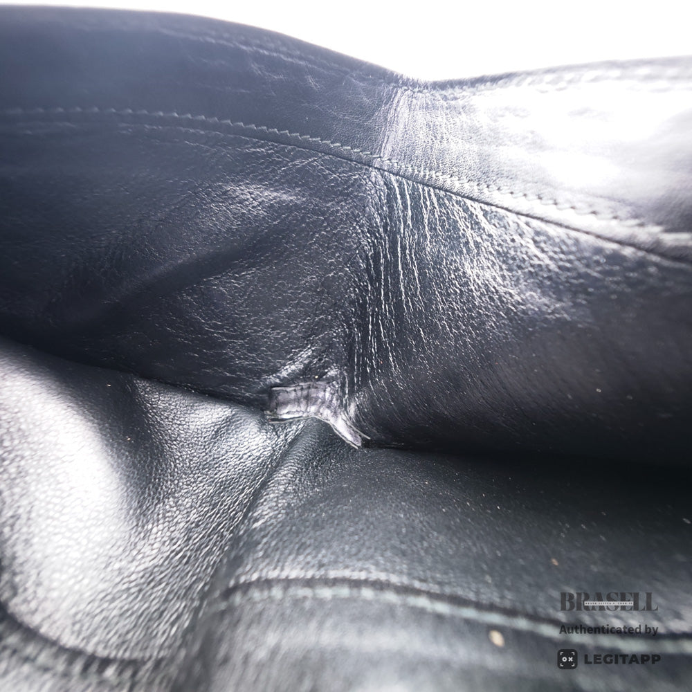 BOTTEGA VENETA Intrecciato Leather Black Bifold Wallet 【ImportFeeFREE】