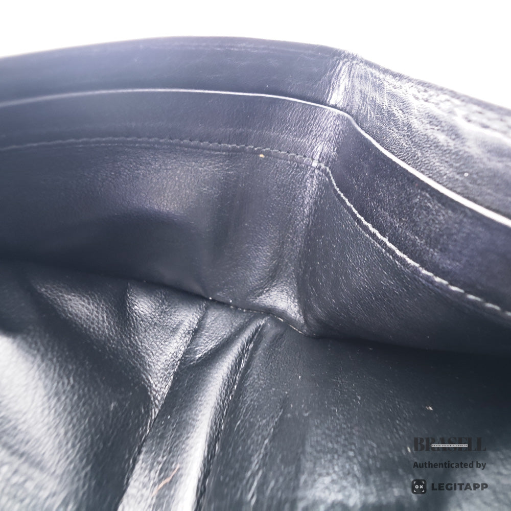 BOTTEGA VENETA Intrecciato Leather Black Bifold Wallet 【ImportFeeFREE】
