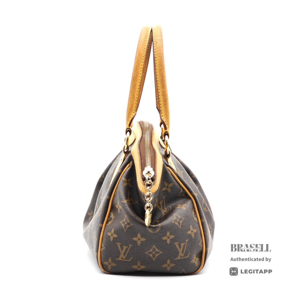 LOUIS VUITTON Tivoli PM Monogram Canvas M40143 Brown Hand Bag 【ImportFeeFREE】