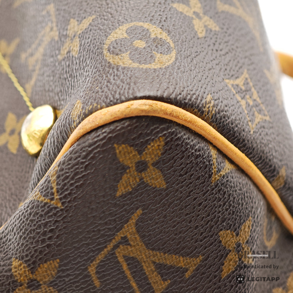 LOUIS VUITTON Tivoli PM Monogram Canvas M40143 Brown Hand Bag 【ImportFeeFREE】