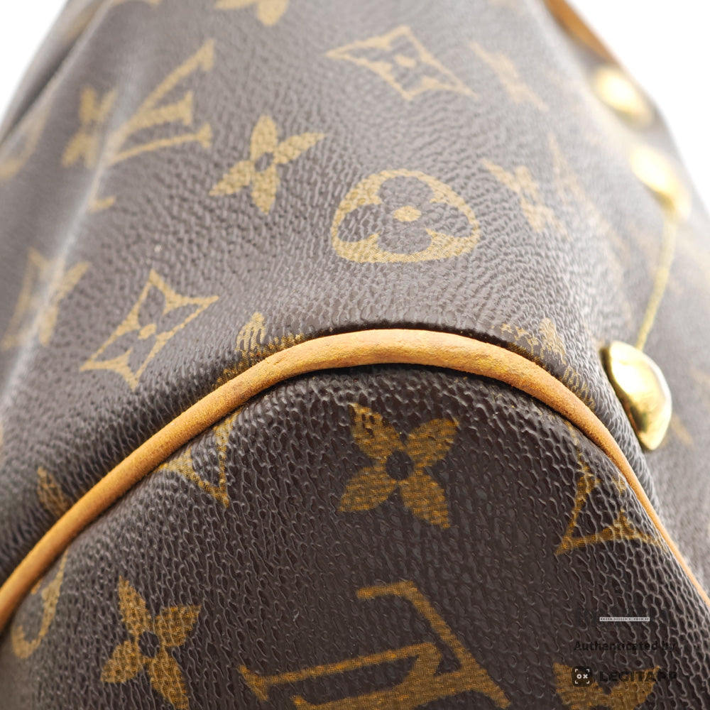 LOUIS VUITTON Tivoli PM Monogram Canvas M40143 Brown Hand Bag 【ImportFeeFREE】