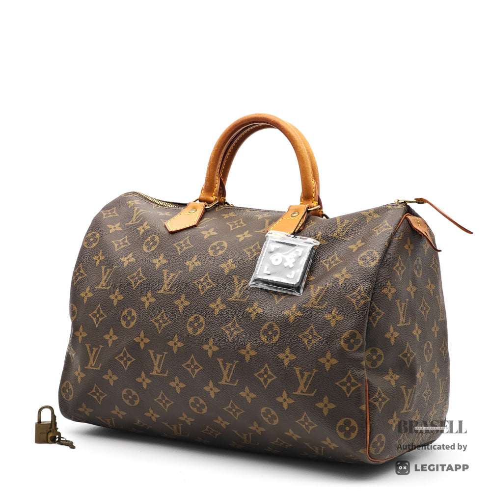 LOUIS VUITTON Speedy 35 Monogram Canvas Brown Hand Bag M41107 【ImportFeeFREE】