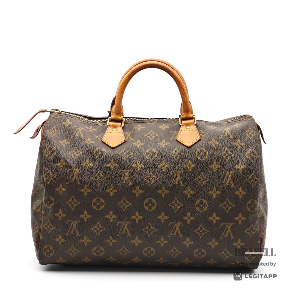 LOUIS VUITTON Speedy 35 Monogram Canvas Brown Hand Bag M41107 【ImportFeeFREE】