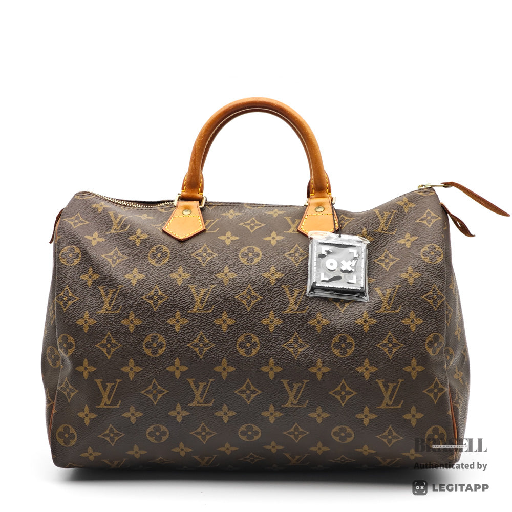 LOUIS VUITTON Speedy 35 Monogram Canvas Brown Hand Bag M41107 【ImportFeeFREE】