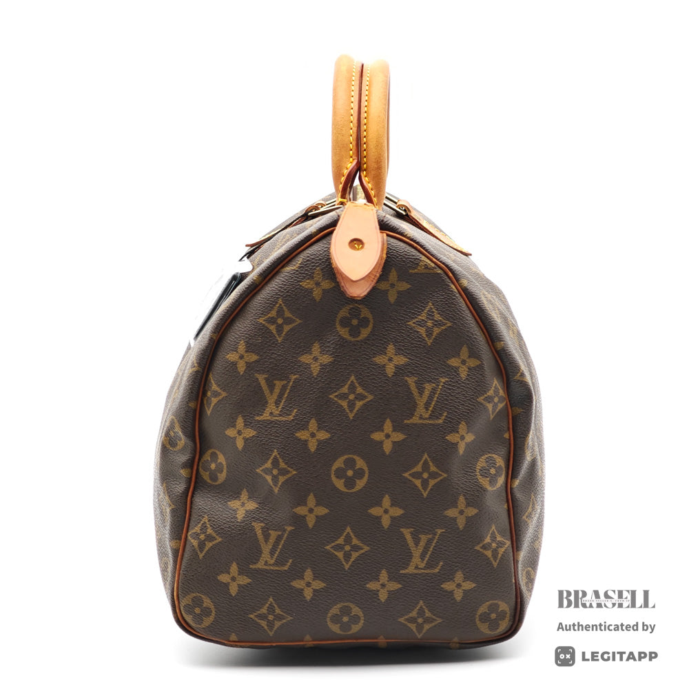 LOUIS VUITTON Speedy 35 Monogram Canvas Brown Hand Bag M41107 【ImportFeeFREE】