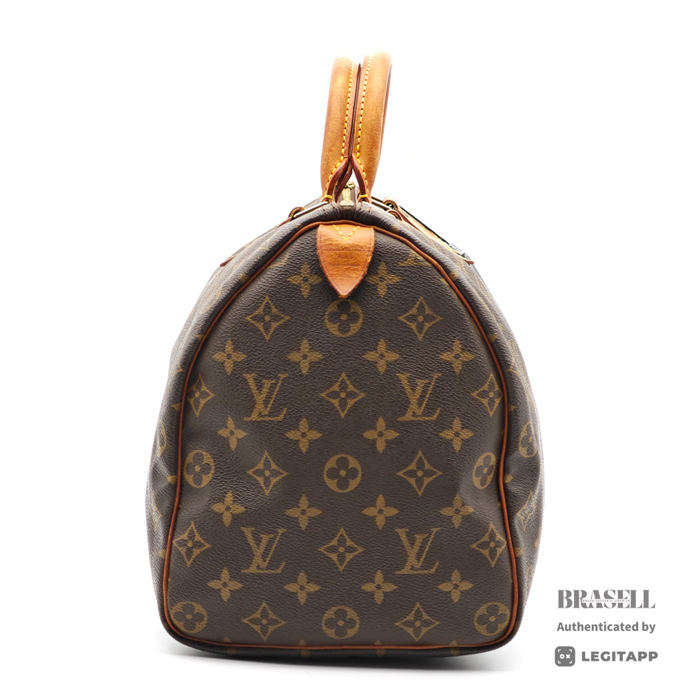 LOUIS VUITTON Speedy 35 Monogram Canvas Brown Hand Bag M41107 【ImportFeeFREE】