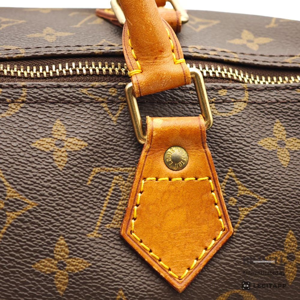 LOUIS VUITTON Speedy 35 Monogram Canvas Brown Hand Bag M41107 【ImportFeeFREE】